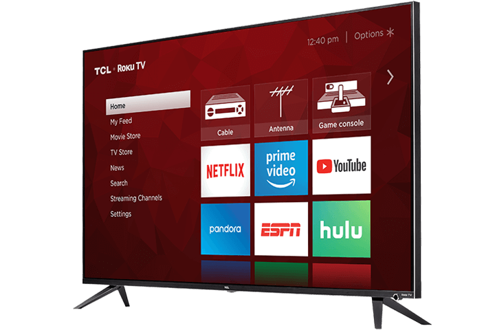 TCL 65" Class 6-Series 4K UHD Dolby Vision HDR Roku Smart TV - Angle